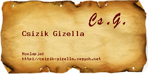 Csizik Gizella névjegykártya